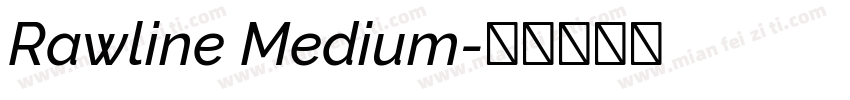Rawline Medium字体转换